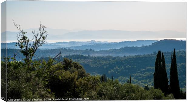 Corfu Landscape Canvas Print by Gary Parker