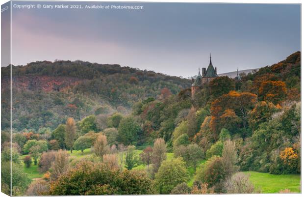 Castell Coch, the Red Castle, on the outskirts of Cardiff, Wales, in the autumn	 Canvas Print by Gary Parker