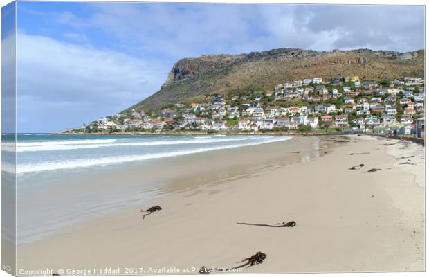 The coastal town of Fish Hoek. Canvas Print by George Haddad