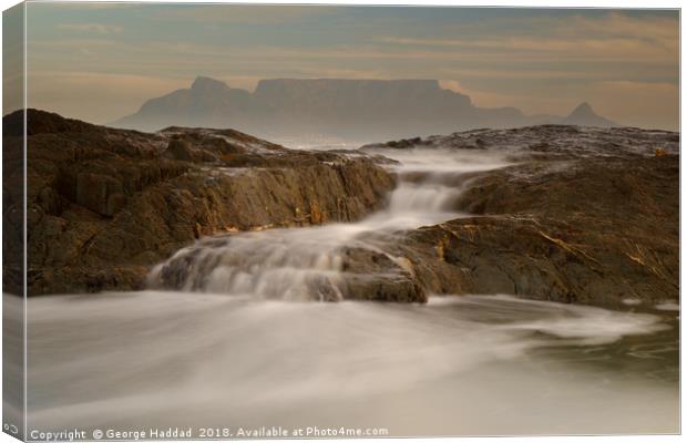 Table Falls Canvas Print by George Haddad