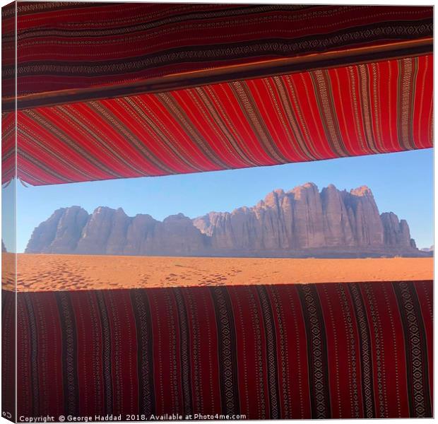 Within the Bedouins Tent. Canvas Print by George Haddad