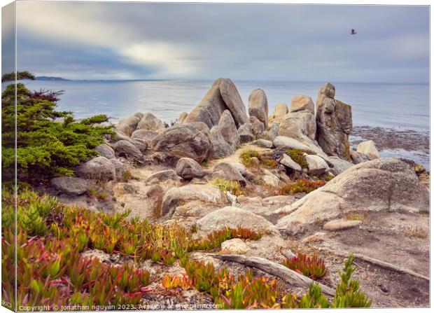 pebble beach Canvas Print by jonathan nguyen