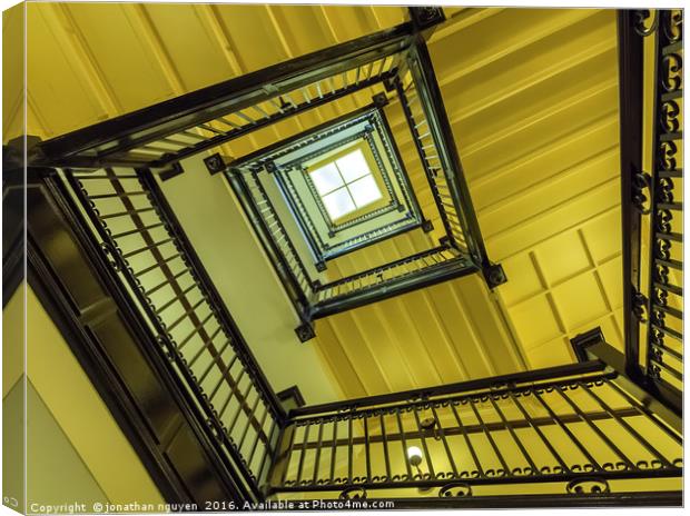 Staircase of Virginia capital Canvas Print by jonathan nguyen