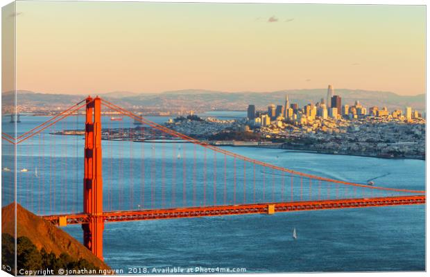 San Francisco Golden Gate Canvas Print by jonathan nguyen