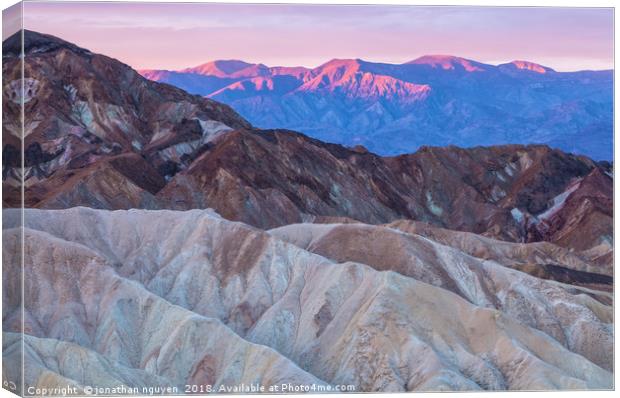 Death Valley Sunrise Canvas Print by jonathan nguyen