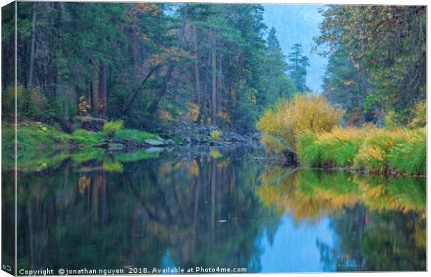 Yosemite In Autumn Canvas Print by jonathan nguyen