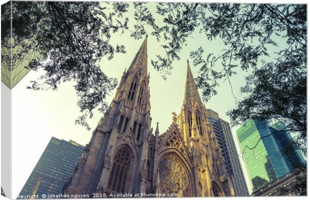St Patrick's Cathedral Canvas Print by jonathan nguyen