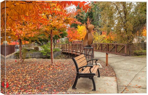 Yountville in  Autumn 2 Canvas Print by jonathan nguyen
