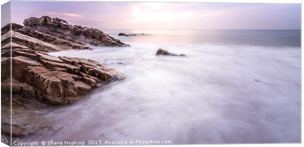 The Incoming Tide at Bude Canvas Print by Shane Hopkins