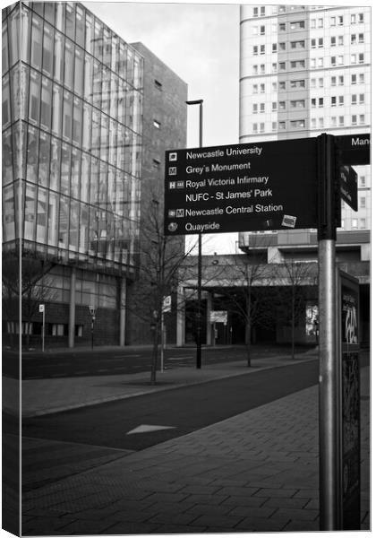 Newcastle Finger Post Canvas Print by Rob Cole