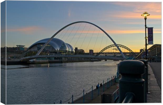 Sunset at Sage Gateshead Canvas Print by Rob Cole