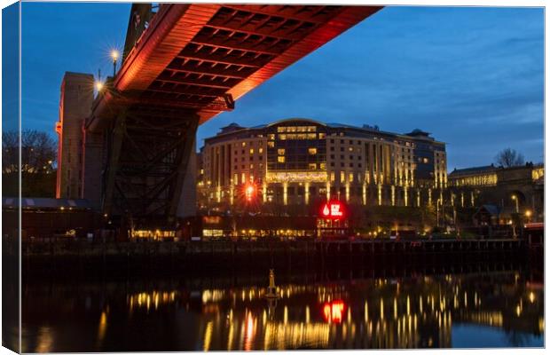 Tyne Bridge Reflections Canvas Print by Rob Cole