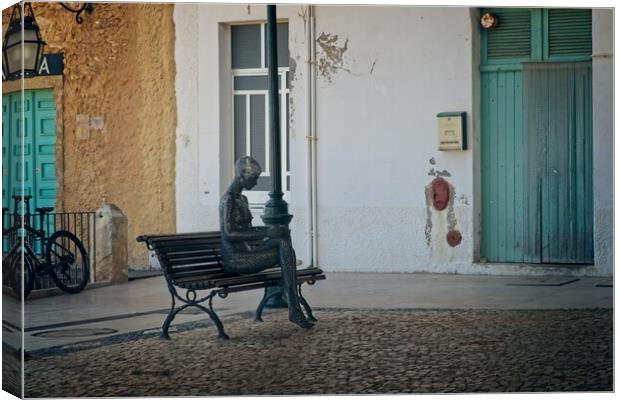 Respite in Albufeira's Ancient Quarters Canvas Print by Rob Cole