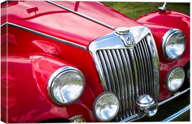 Red MGA Vintage Classic Sports Car Canvas Print by Rob Cole