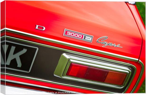 Radiant Red Ford Capri Canvas Print by Rob Cole