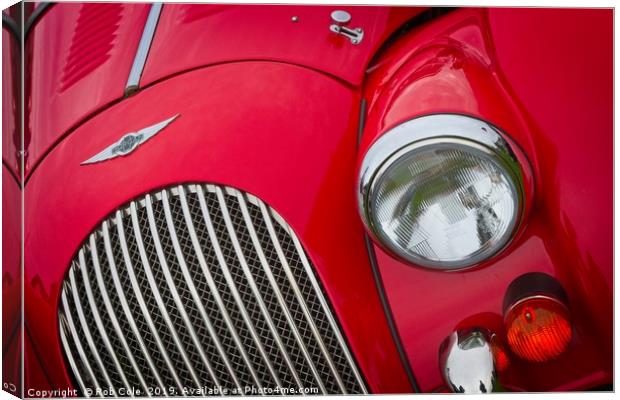 The Red Morgan Sports Car A Classic Beauty Canvas Print by Rob Cole