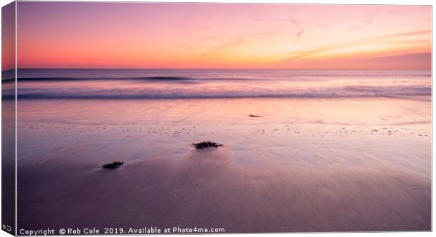Seaburn Beach Sunrise Canvas Print by Rob Cole