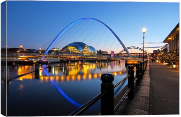 Iconic Bridges of Newcastle Canvas Print by Rob Cole