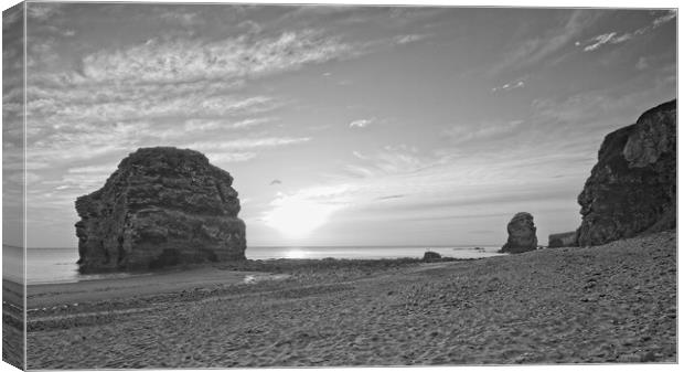 Majestic Marsden Rock at Sunrise Canvas Print by Rob Cole