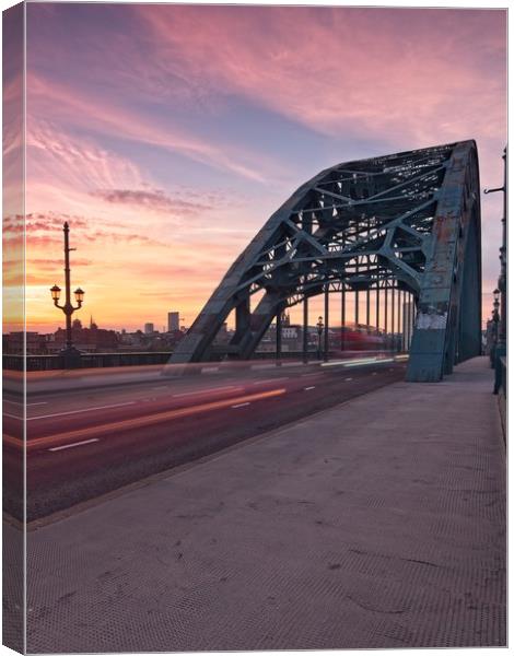 Newcastle Tyne Bridge Sunset Canvas Print by Rob Cole
