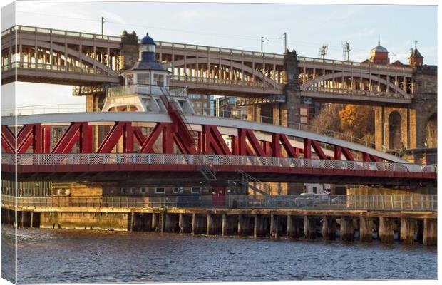 Swing Bridge, Newcastle Canvas Print by Rob Cole