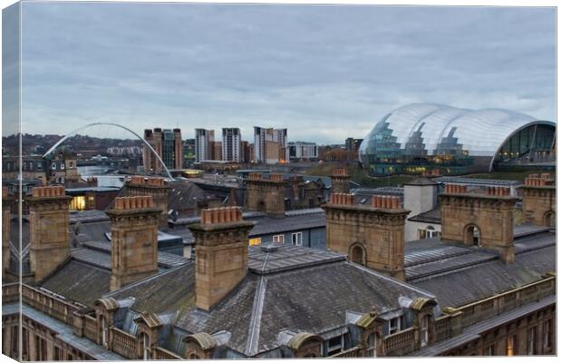 Old and New Rooftops, Newcastle Canvas Print by Rob Cole