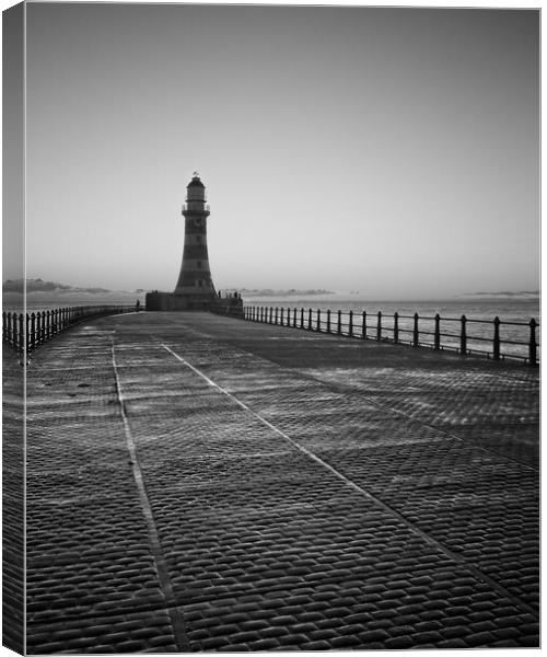 Roker Pier and Lighthouse Canvas Print by Rob Cole