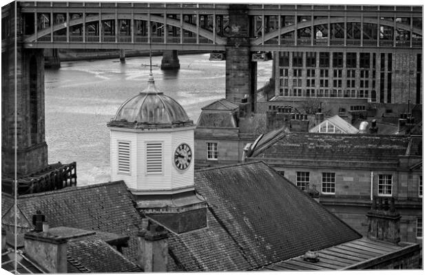 Guildhall Clock Tower, Newcastle Canvas Print by Rob Cole