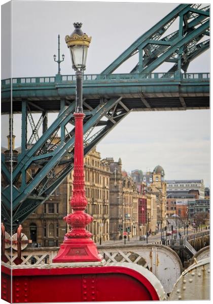 Newcastles Iconic Bridges Canvas Print by Rob Cole