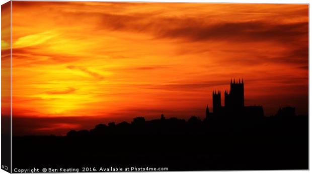 Lincolnshire Sunset Canvas Print by Ben Keating