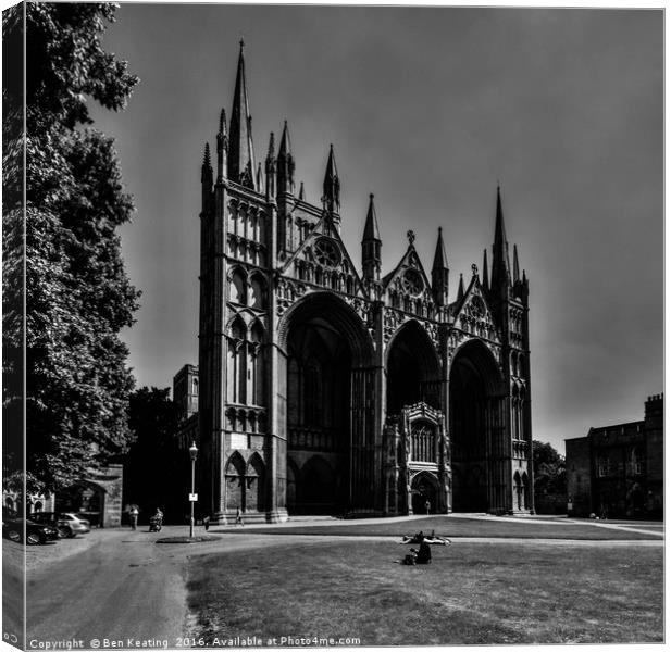 Peterborough Cathedral Canvas Print by Ben Keating