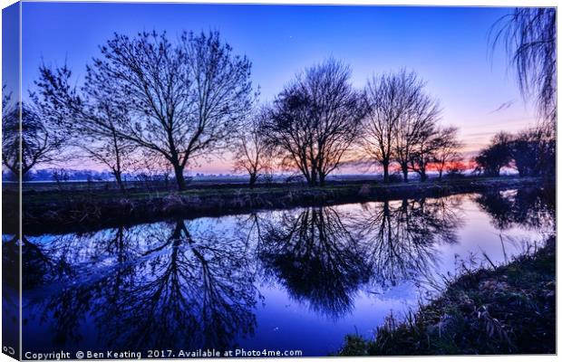 Wintery Reflections Canvas Print by Ben Keating