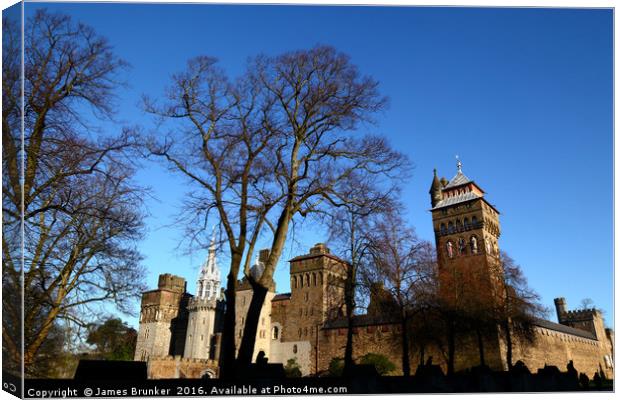 Cardiff Castle Glamoragan South Wales Canvas Print by James Brunker