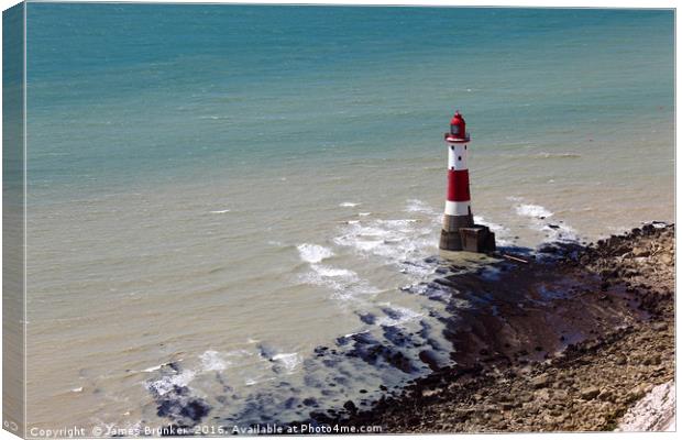 Beachy Head Lighthouse East Sussex Canvas Print by James Brunker
