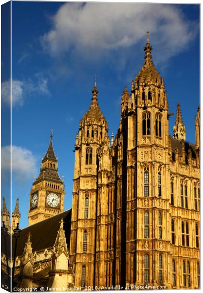 Towers  of Westminster London Canvas Print by James Brunker