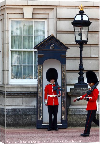 Changing of the Guard London Canvas Print by James Brunker