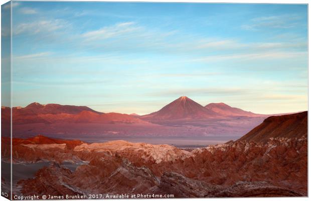 Death Valley at Sunset Atacama Desert Chile Canvas Print by James Brunker