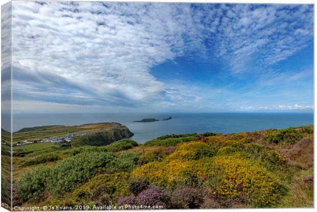 Jo Evans View from Rhossili Downs Canvas Print by Jo Evans