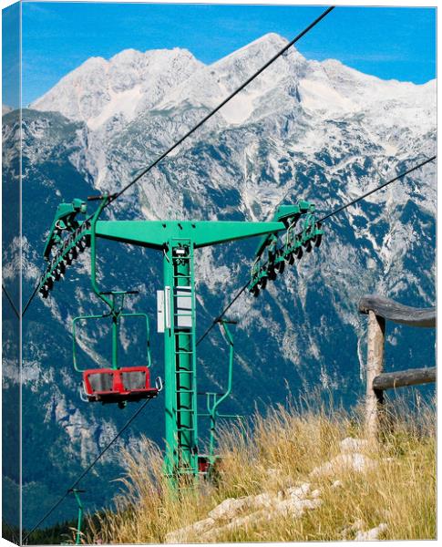 Mountain ski lift Canvas Print by Ranko Dokmanovic