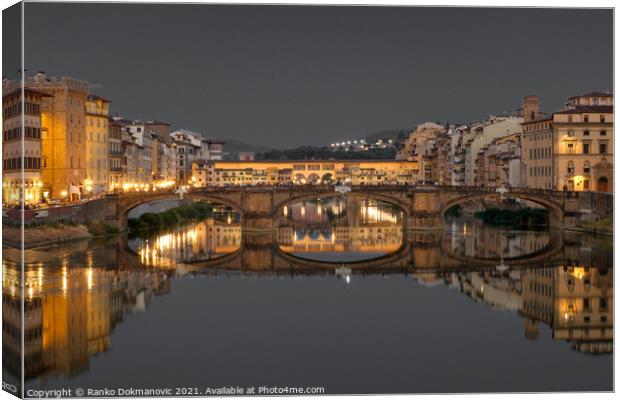 Ponte Vecchio Canvas Print by Ranko Dokmanovic