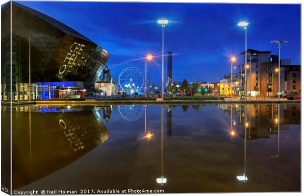 Wales Millennium Centre, Cardiff Canvas Print by Neil Holman