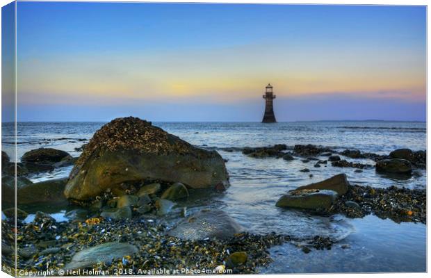 Whiteford Lighthouse Canvas Print by Neil Holman