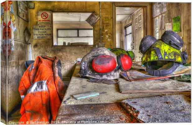 Urbex / Abandoned Colliery Office Canvas Print by Neil Holman
