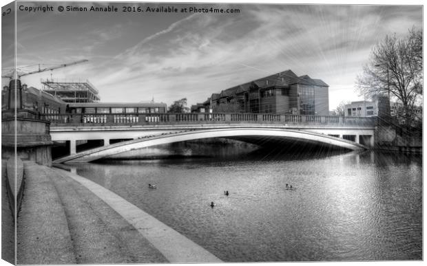 Derby Cityscape Canvas Print by Simon Annable