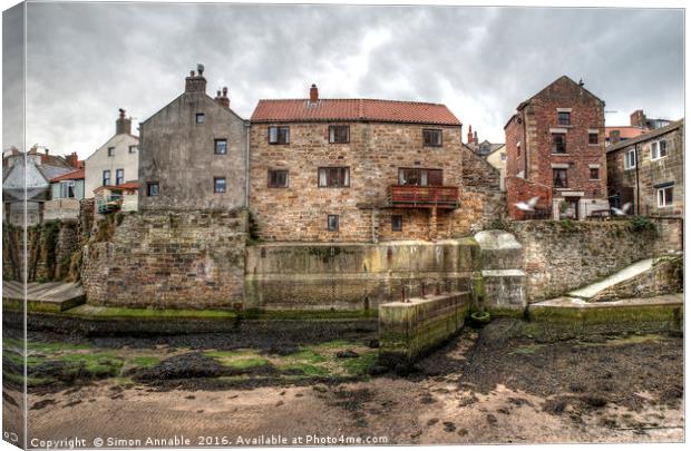 Staithes Architecture Canvas Print by Simon Annable