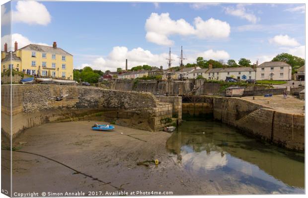 Charlestown Harbour Canvas Print by Simon Annable