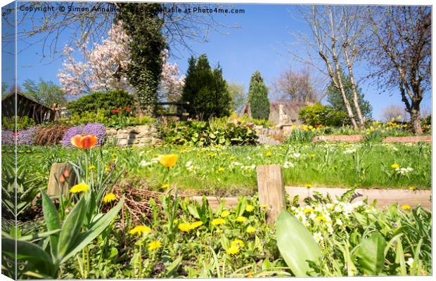 Spring Garden Canvas Print by Simon Annable