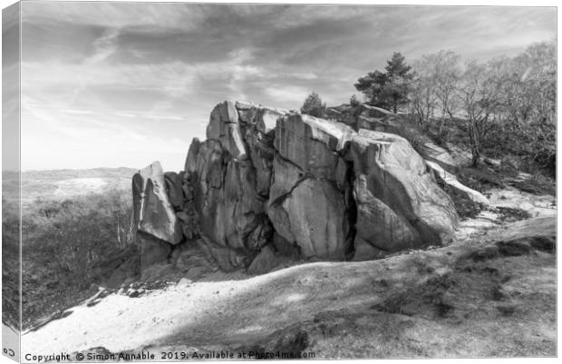 Big Old Rock Canvas Print by Simon Annable