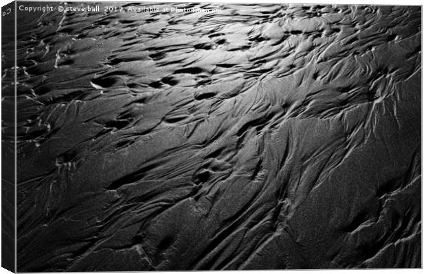 Sand patterns Canvas Print by steve ball