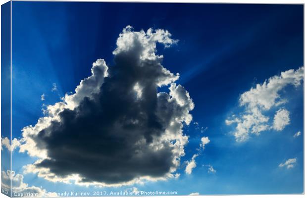 sunbeams and clouds Canvas Print by Gennady Kurinov